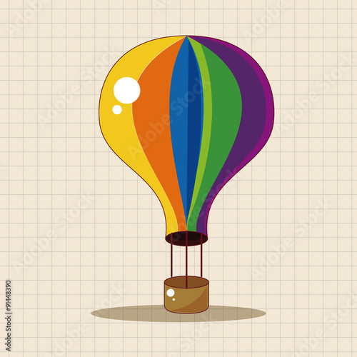 playground hot air ballon theme elements vector,eps
