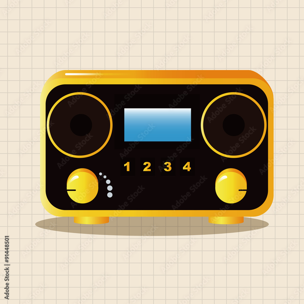 Naklejka premium radio theme elements vector,eps