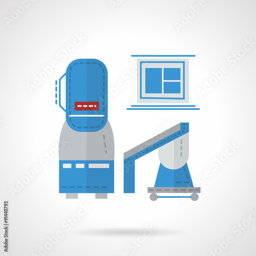 Flat color MRI equipment vector icon