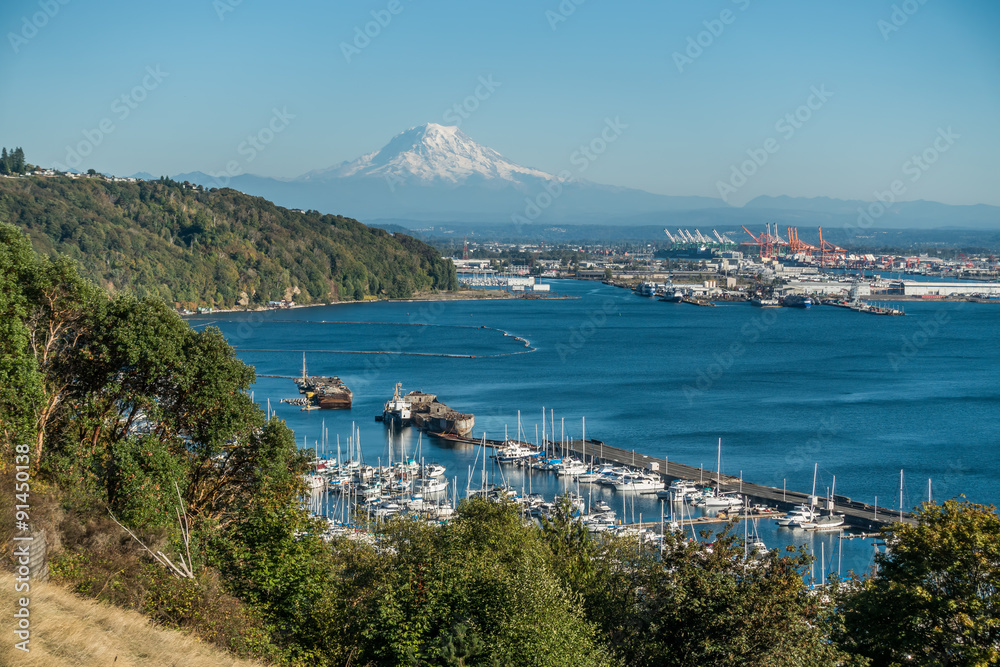 Mount Rainier And Port 7