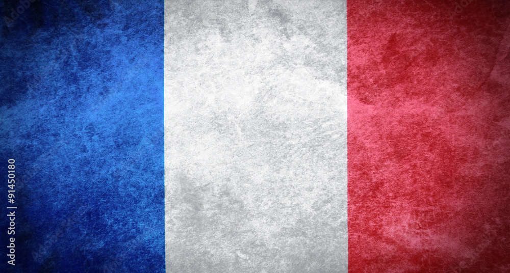 Flag of France on satin texture