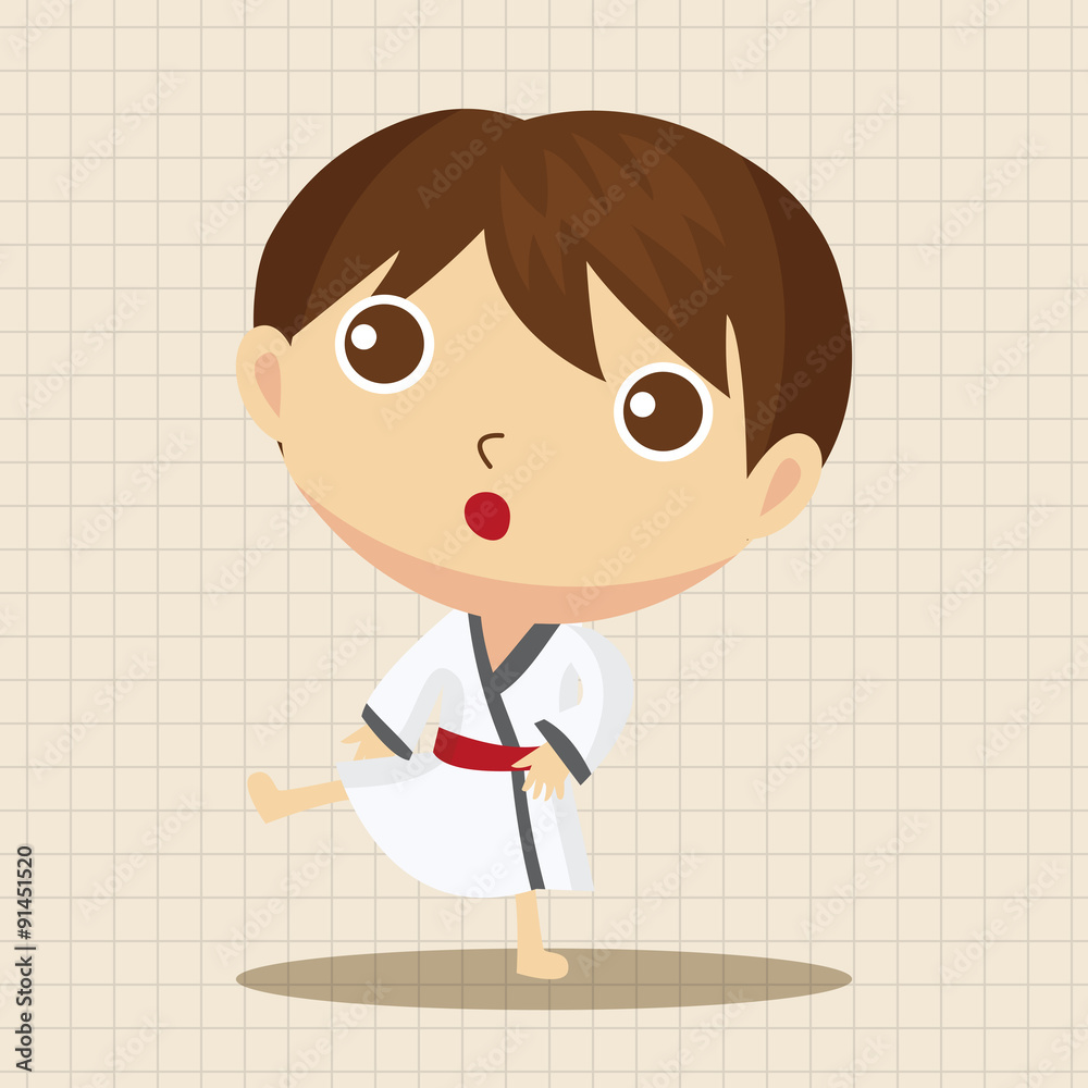 Taekwondo theme elements Taekwondo theme elements