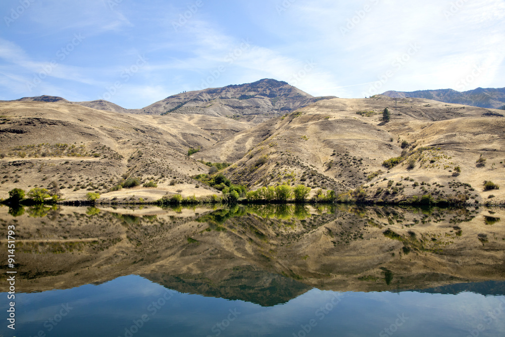 Snake River South of Brownlee Dam lookiing east to Idaho,landsca Snake River South of Brownlee Dam lookiing east to Idaho,landsca