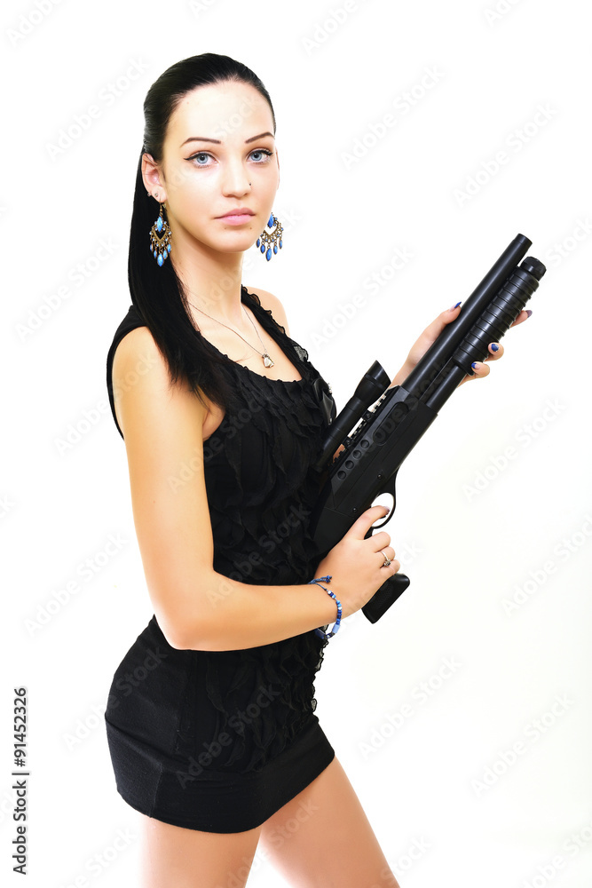 Woman with gun