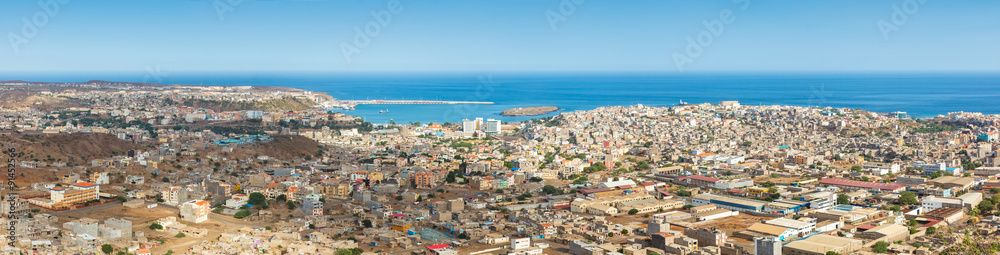 Panoramic view of Praia in Santiago - Capital of Cape Verde Isla