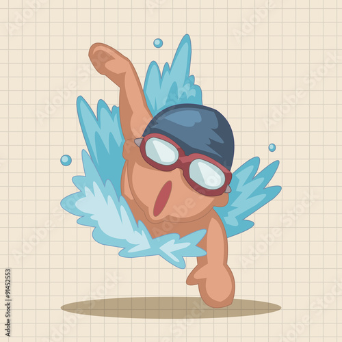 swimmer theme elements
