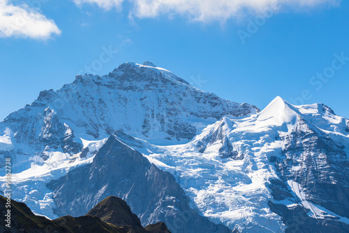View of the famous peak Jungfrau