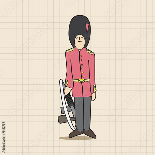 Queen's Guard theme elements vector,eps