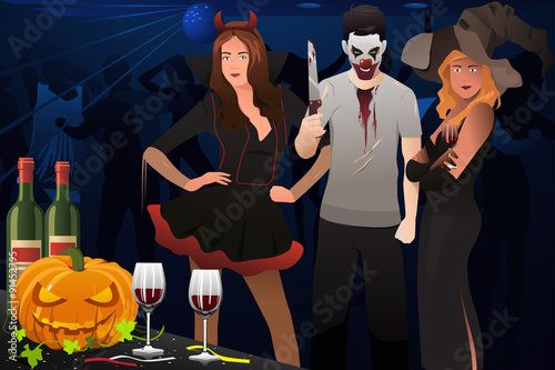 Adult Dressing Up in Halloween costume