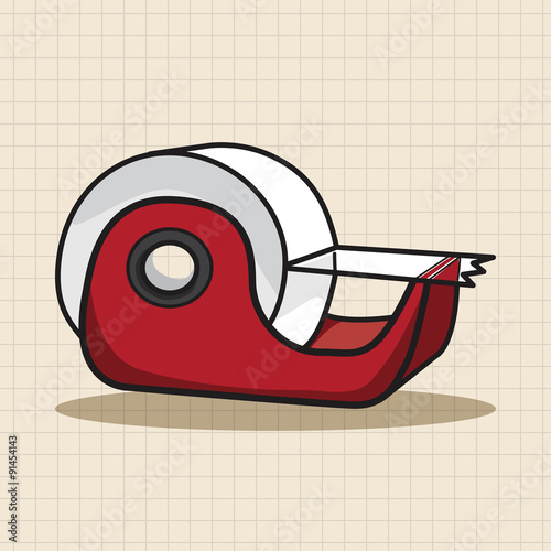 stationary tape dispenser theme elements vector,eps