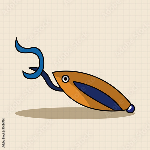 Fishing bait theme elements