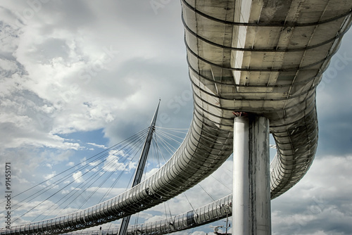 Pescara, Ponte del Mare: cable-stayed bridge, Abruzzo, Italy, HDR