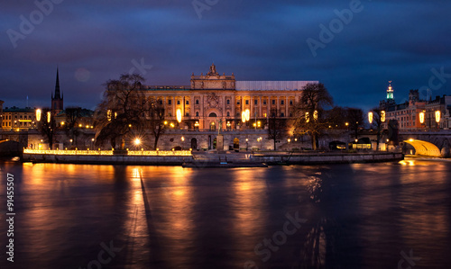 Gamla Stan at night in Stockholm, Sweden