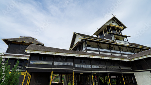 NEGERI SEMBILAN, MALAYSIA - CIRCA JANUARY 2015. Old wooden sultan palace Sri Menanti in Negeri Sembilan, Malaysia.
