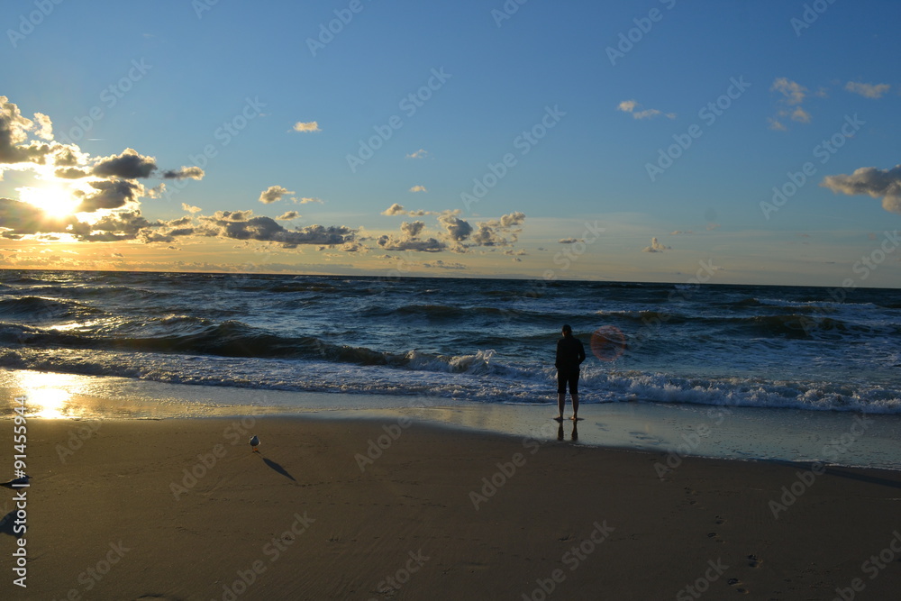 Fototapeta premium Zachód słońca na plaży