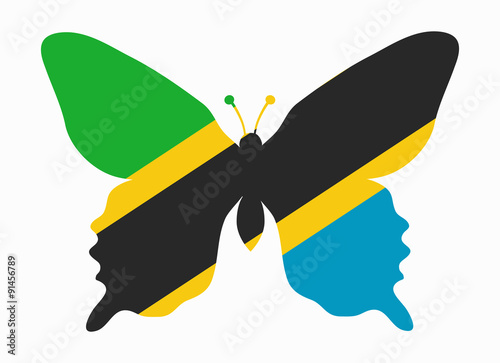 tanzania flag butterfly