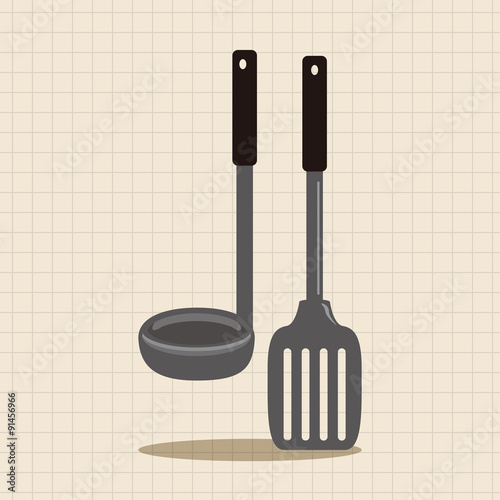 kitchenware spatula theme elements vector,eps