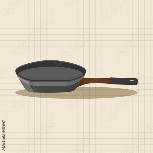 Kitchenware pan theme elements vector,eps