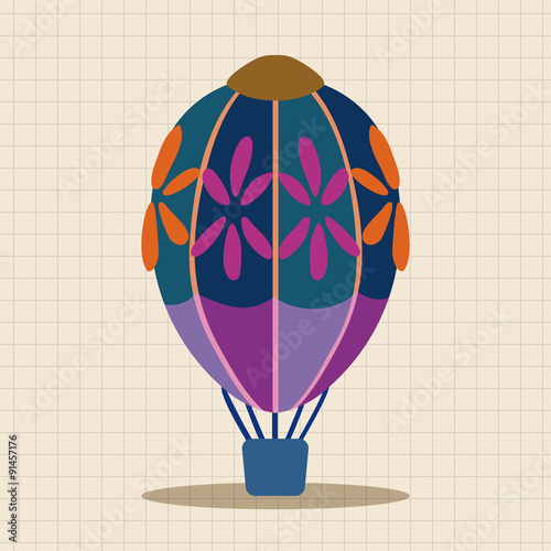 hot air ballon design elements vector
