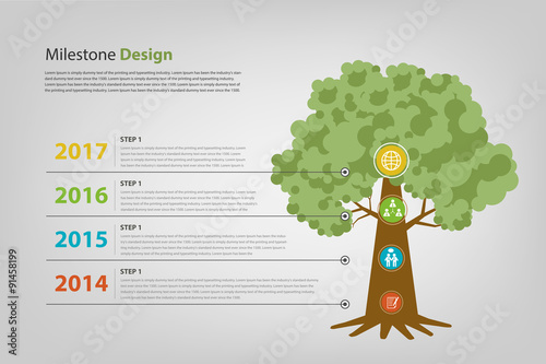 milestone and timeline infographic vector eps10