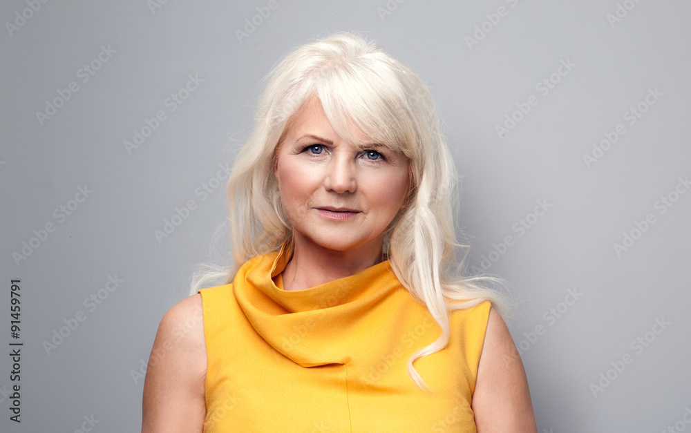 Portrait of attractive senior woman. Portrait of attractive senior woman.