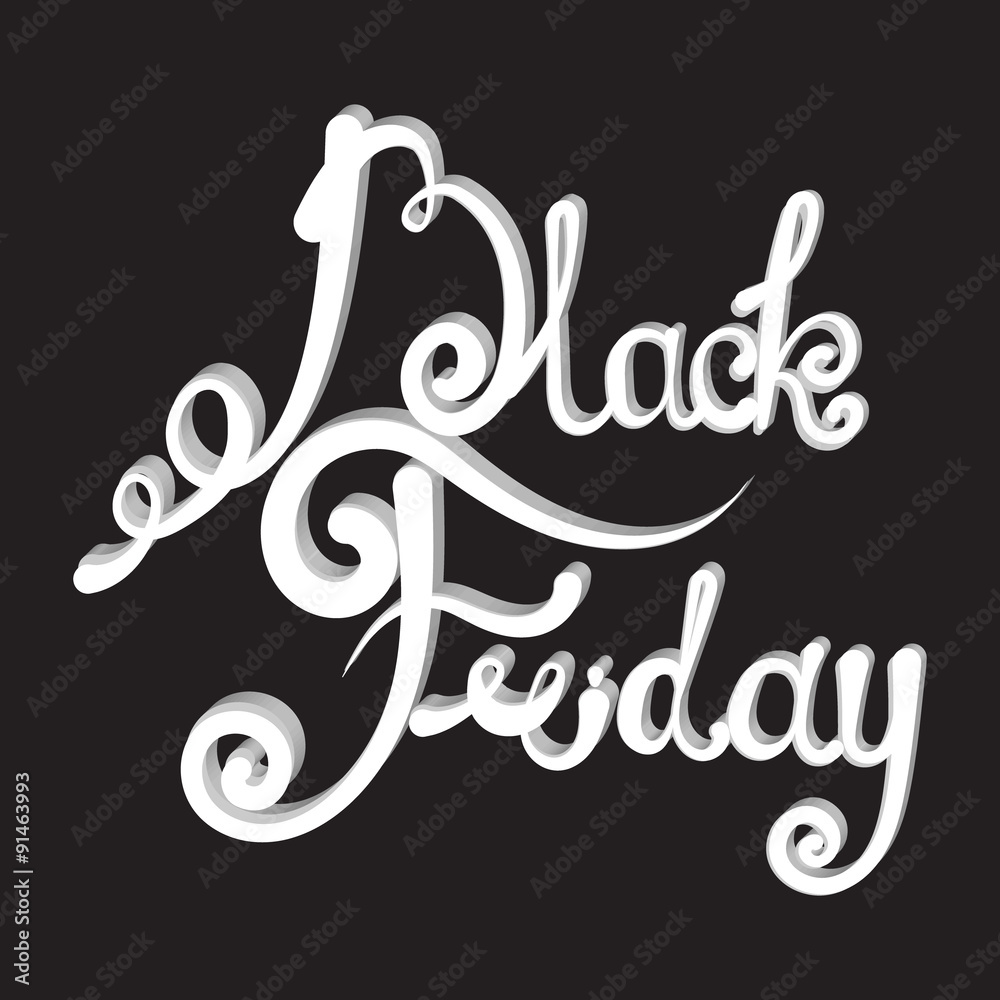 Obraz premium Black Friday. vector Vintage design poster template. Vector lettering Black Friday. Creative lettering. Trendy. Black Friday Sale Calligraphic Design