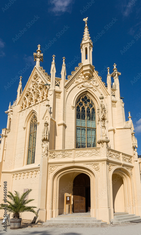 Lednice Castle in South Moravia in the Czech Republic