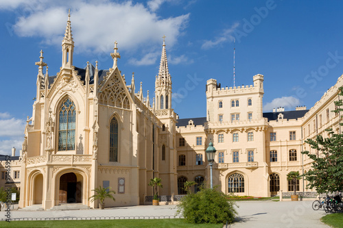 Lednice Castle in South Moravia in the Czech Republic