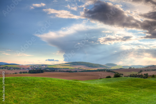 Autumn scenery near a golf course - HDR Image