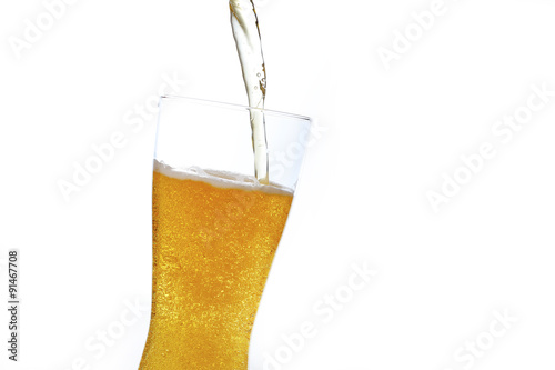 ビール　Pouring beer into glass photo