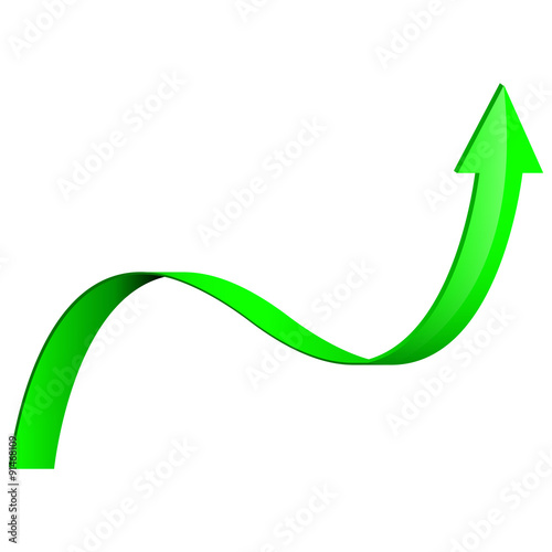 Green Indication arrows. Up arrows, statistic financial graphic. 