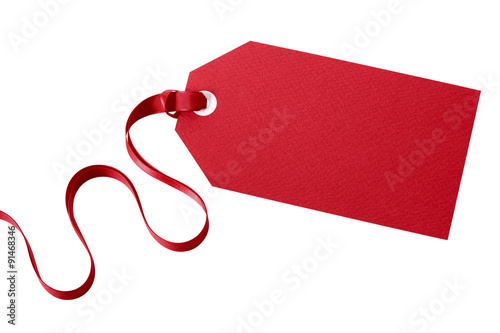 Red gift or price tag photo
