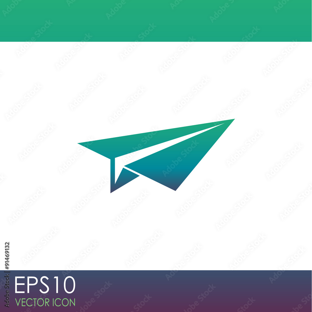 Paper airplane vector icon. Paper airplane vector icon.
