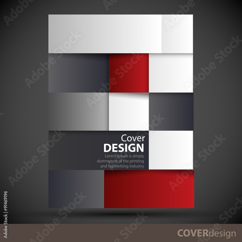Vector brochure, flyer, cover design template. Can be used as concept for your graphic design. Proportionally for A4 size