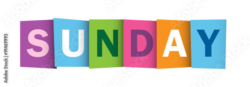 DAYS OF THE WEEK Vector Letter Icons (SUNDAY)