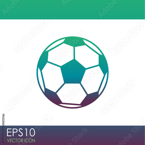 Football ball vector icon. Soccer ball symbol.