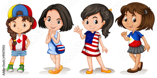 Girls from different countries