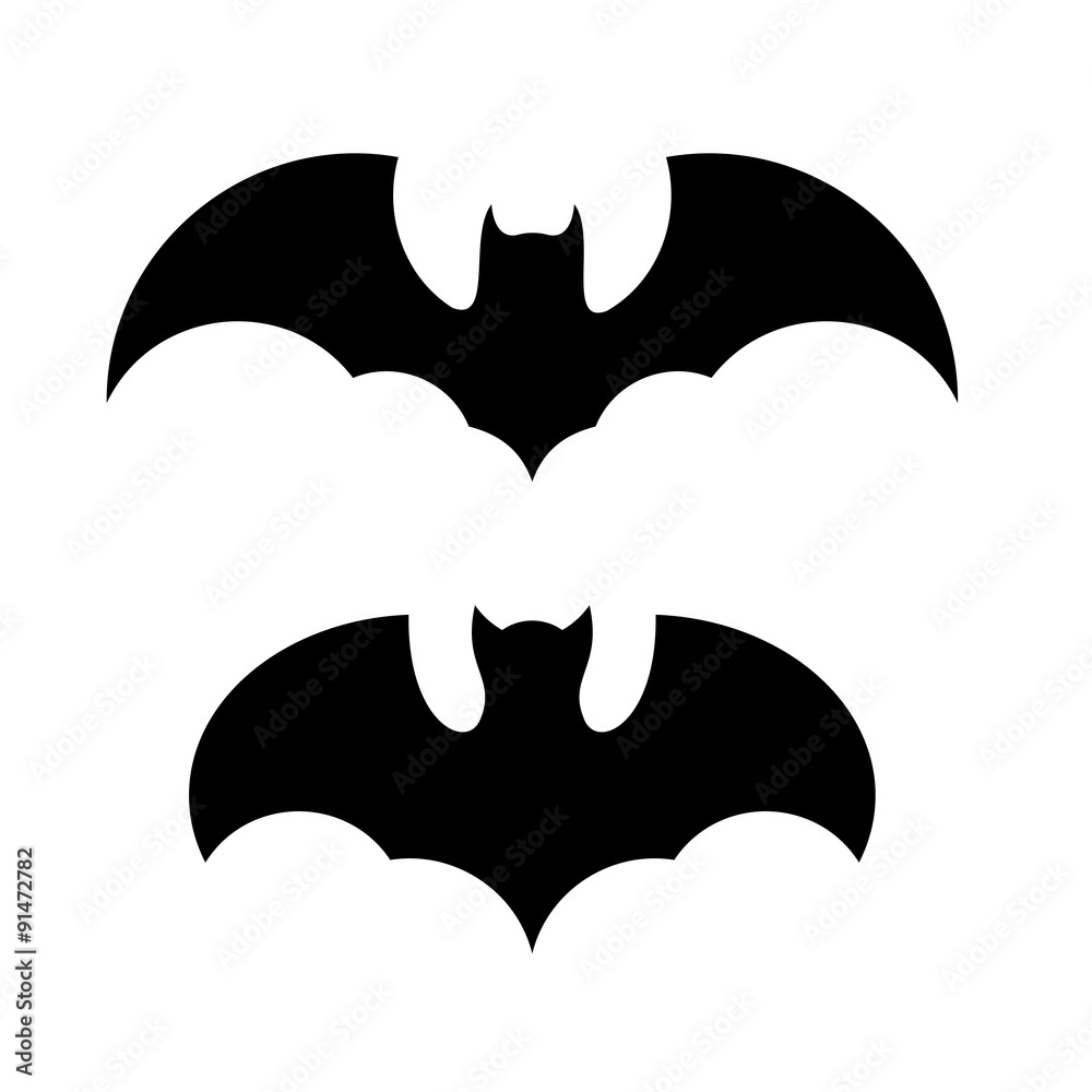 Fototapeta premium Zestaw ikon Bat Halloween. Wektor