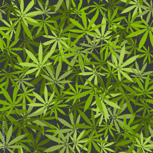 marijuana leaves seamless background