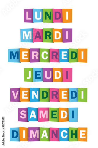 Icône Vecteur JOURS DE LA SEMAINE