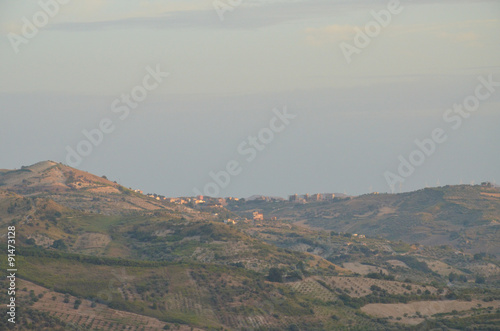 View of the city of Bivona, Sicily