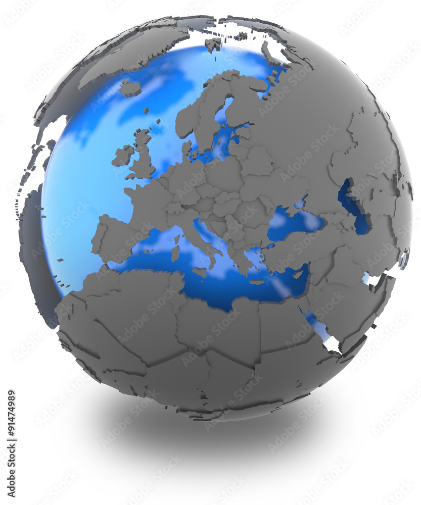 Naklejka premium Europe on Earth