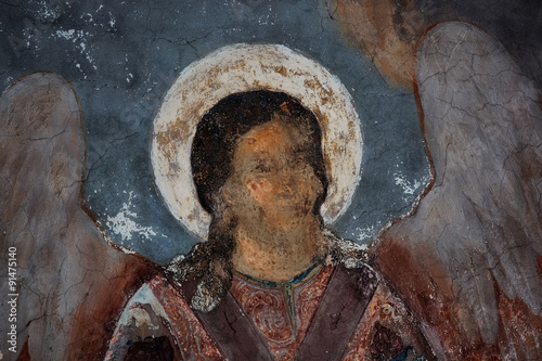 Fresco in an ancient church photo