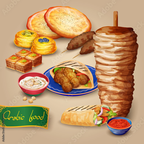  Arabic Food Set