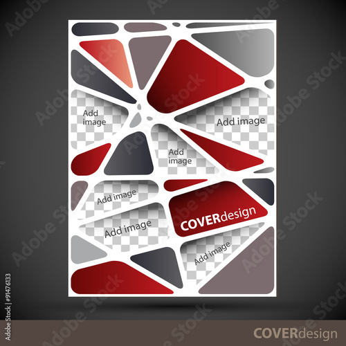 Vector brochure, flyer, cover design template. Can be used as concept for your graphic design. Proportionally for A4 size