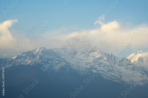 view of Annapurna mountain range  Nepal
