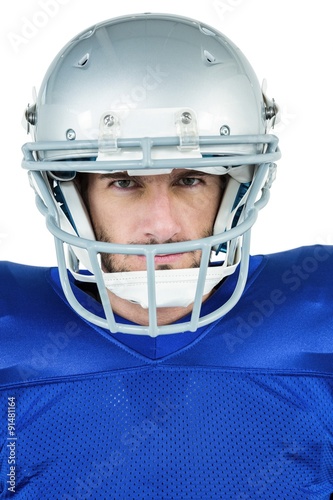 Portrait of confident American football player
