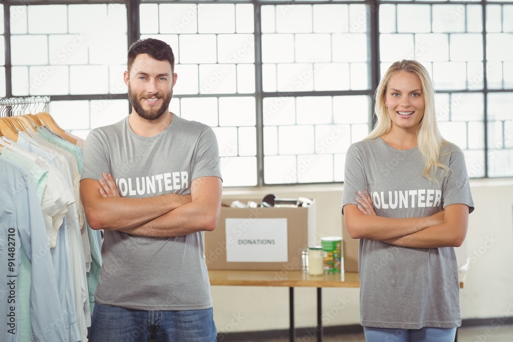 Portrait of volunteers with arms crossed Portrait of volunteers with arms crossed