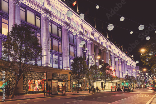 2014-2015 Oxford Street, London, decorated for Christmas photo