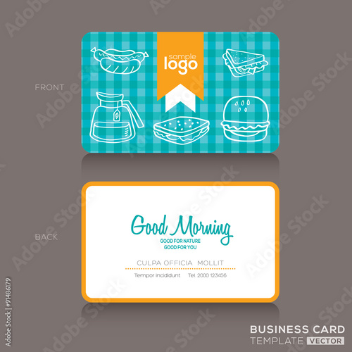 Business cards Design for bakery shop or cafe